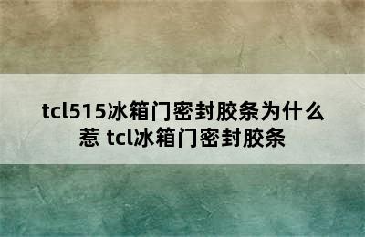 tcl515冰箱门密封胶条为什么惹 tcl冰箱门密封胶条